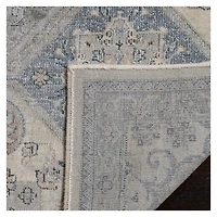 Blue and Cream Vinton Traditional Area Rug, 5x8