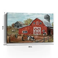 Red Country Barn Giclee Canvas Art Print