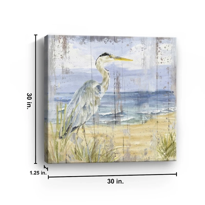 Rustic Birds of the Coast I Canvas Art Print