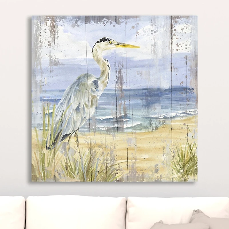 Rustic Birds of the Coast I Canvas Art Print
