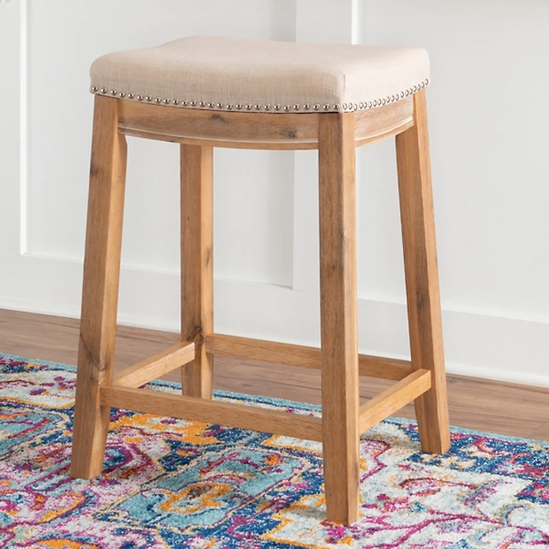 Riverdale Acacia Wood Counter Stool