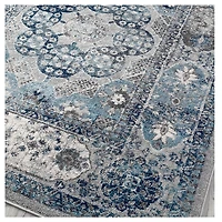 Aqua and Gray Alex Loomed Area Rug, 7x9