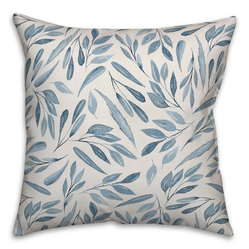 Blue Easter Blessings Floral Pillow