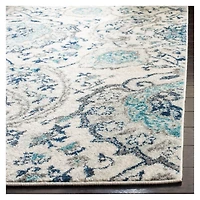Blue and Gray Madison Medallion Area Rug, 6x9