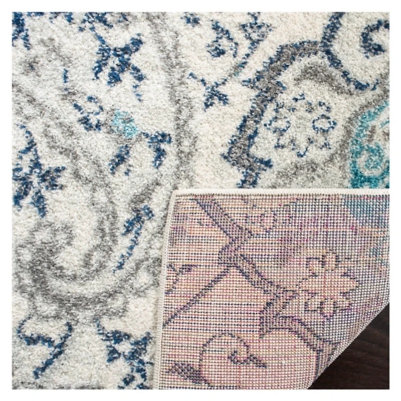 Blue and Gray Madison Medallion Area Rug, 6x9