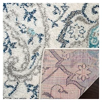 Blue and Gray Madison Medallion Area Rug, 6x9