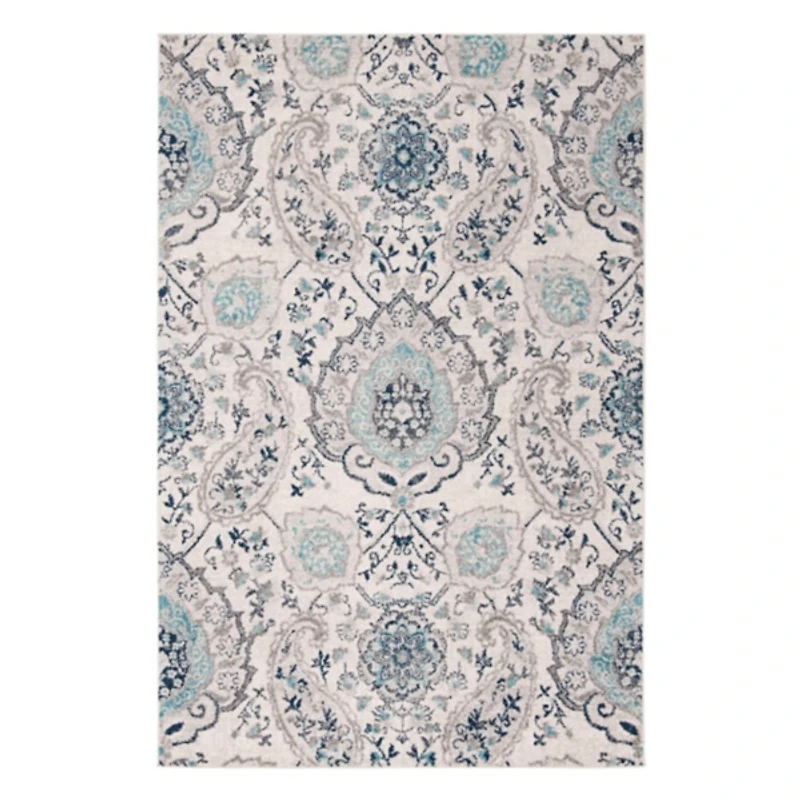Blue and Gray Madison Medallion Area Rug, 6x9