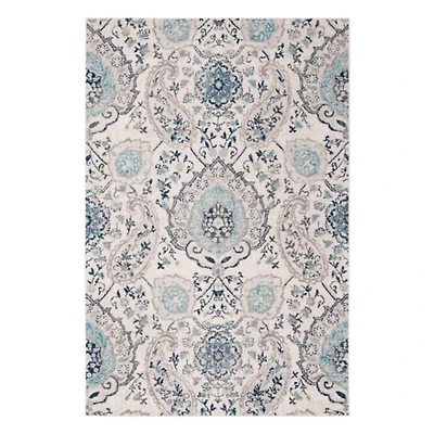 Blue and Gray Madison Medallion Area Rug, 6x9