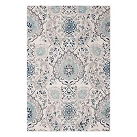Blue and Gray Madison Medallion Area Rug, 6x9