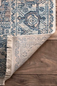 Blue Eli Medallion Fringe Area Rug, 4x6