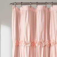 Blush Darla Ruching Shower Curtain