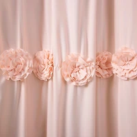 Blush Darla Ruching Shower Curtain