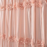 Blush Darla Ruching Shower Curtain