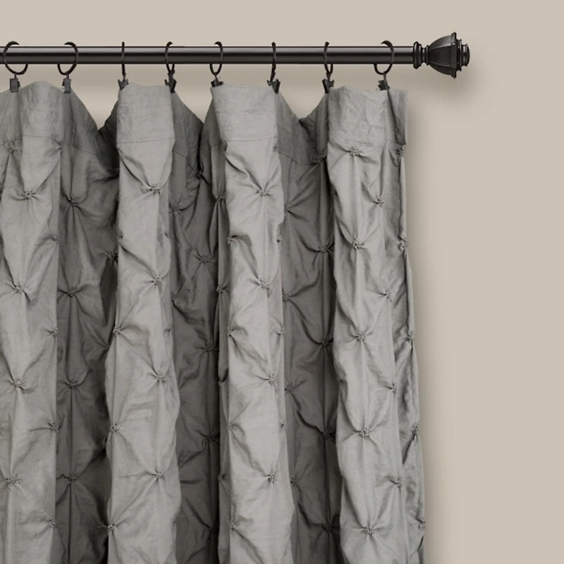 Gray Ravello Pintuck Curtain Panel, 84 in.