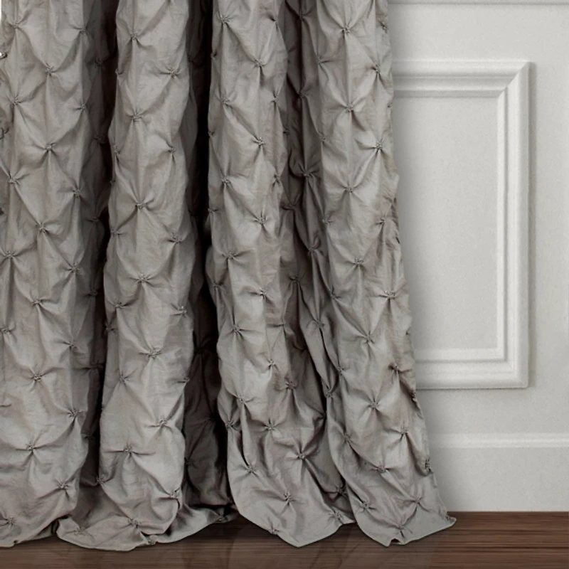 Gray Ravello Pintuck Curtain Panel, 84 in.