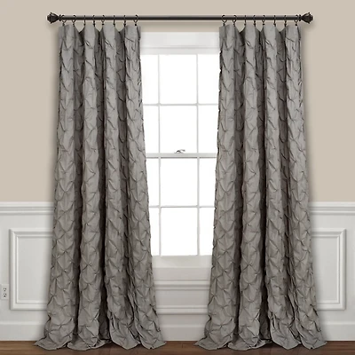 Gray Ravello Pintuck Curtain Panel, 84 in.