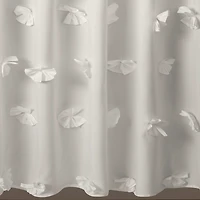 White Riley Cascading Bows Shower Curtain