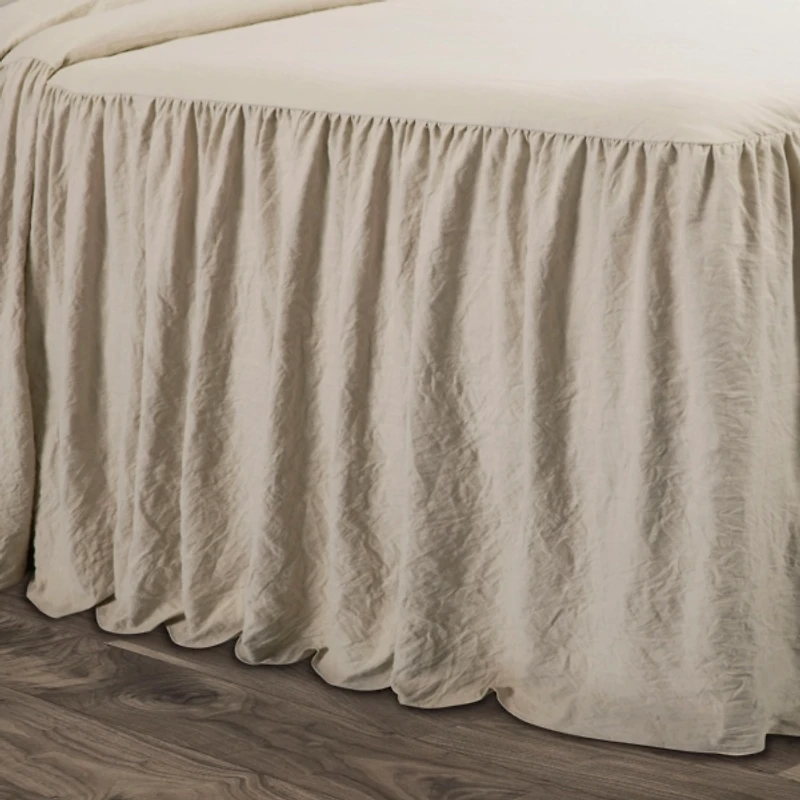 Tan Ruffle Skirt 3-pc. King Comforter Set