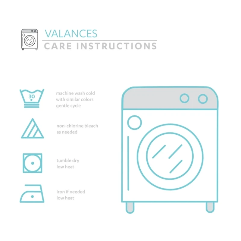 White Wave Pattern Valance