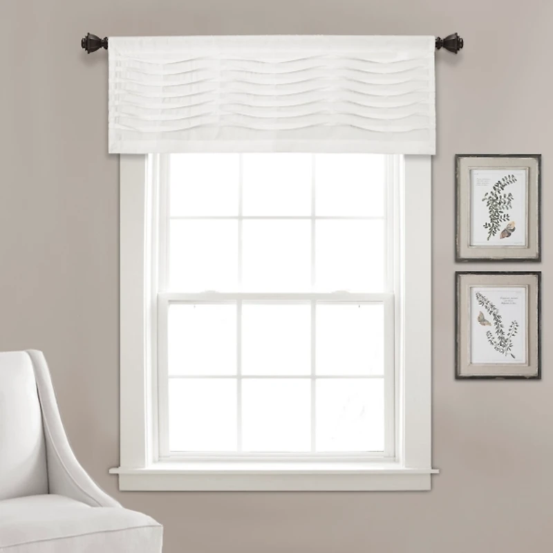 White Wave Pattern Valance