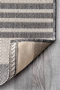 Natural Robin Stripe Outdoor Rug, 5x7