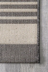 Natural Robin Stripe Outdoor Area Rug, 6x9