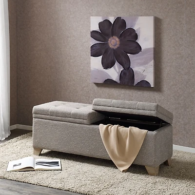 Gray Split Seat Jackson Storage Bench