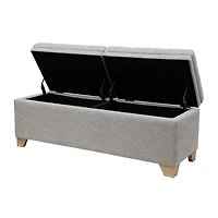 Gray Split Seat Jackson Storage Bench