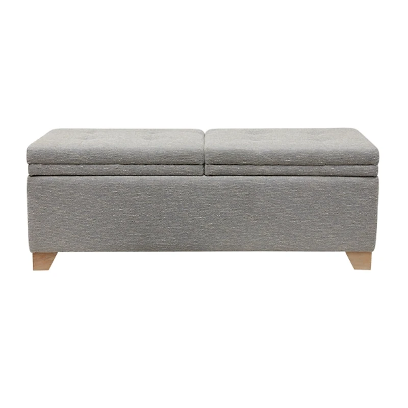 Gray Split Seat Jackson Storage Bench