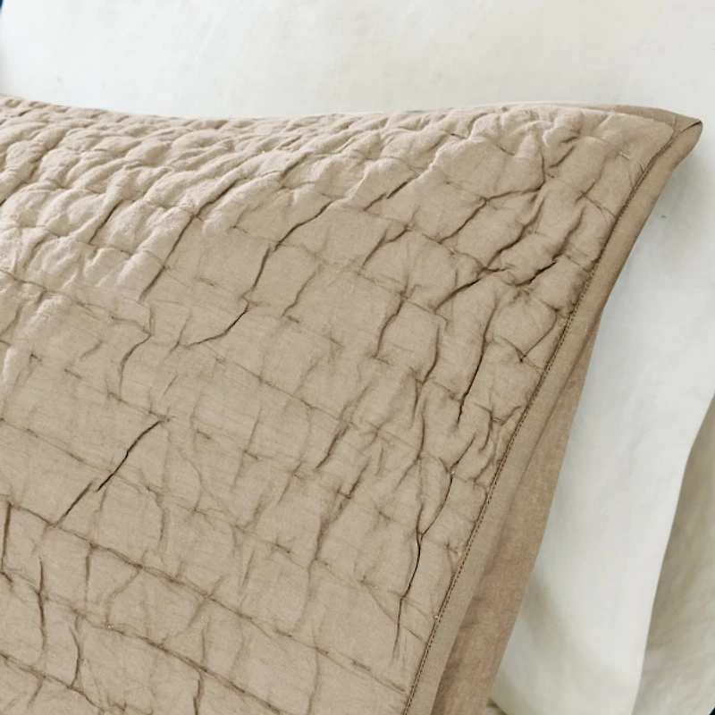 Natural Serene Quilted 3-pc. King Coverlet Set