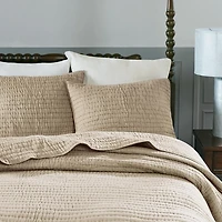 Natural Serene Quilted 3-pc. King Coverlet Set