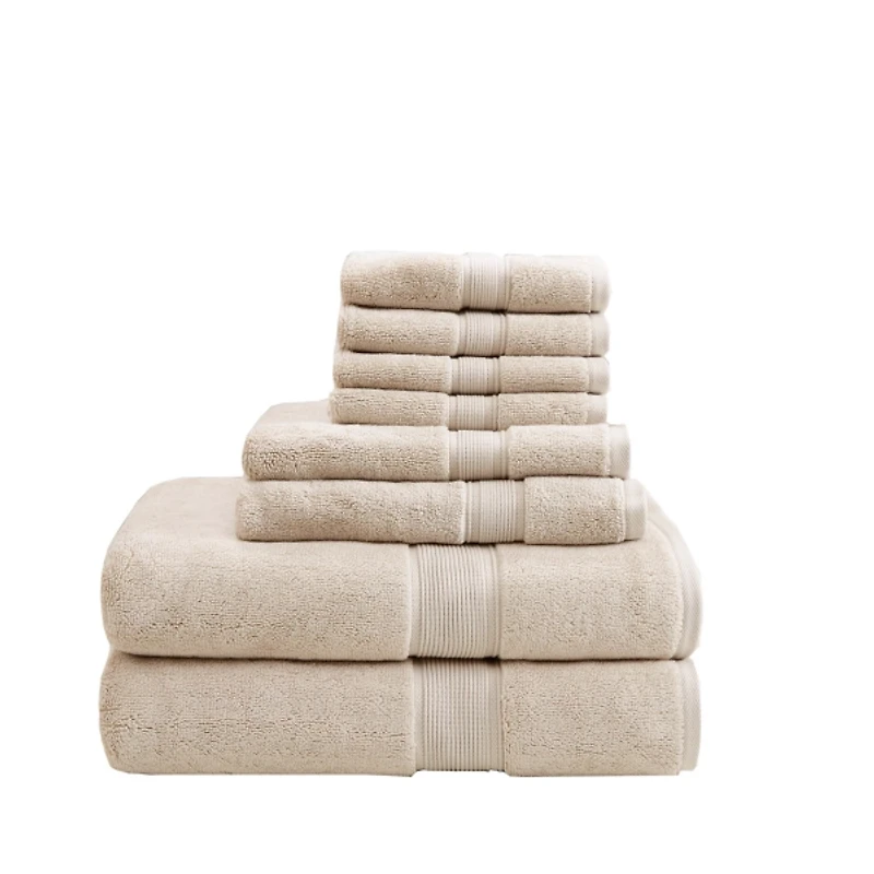 Natural 8-pc. Cotton Bath Towel Set
