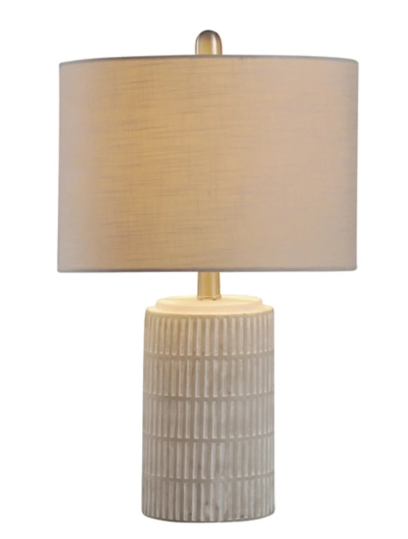 Distressed White Modern Farmhouse Table Lamp