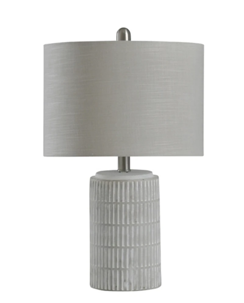 Distressed White Modern Farmhouse Table Lamp