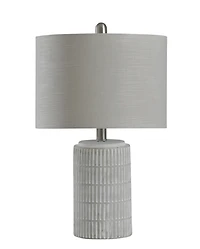 Distressed White Modern Farmhouse Table Lamp