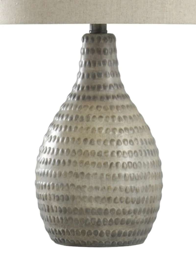 Earth Tone Oak Table Lamp