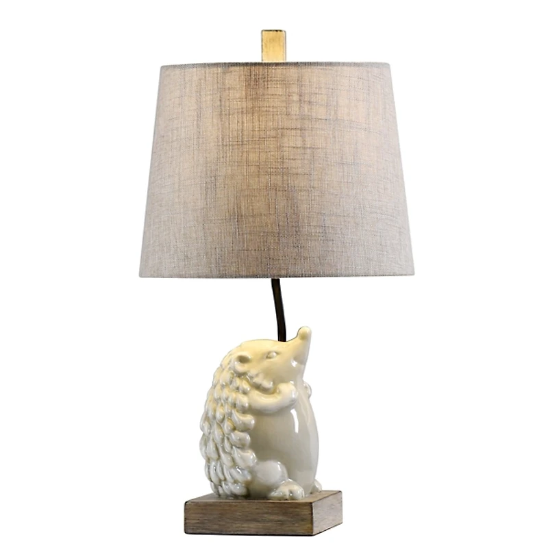 White Hedgehog Accent Table Lamp