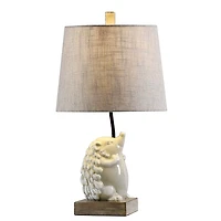 White Hedgehog Accent Table Lamp