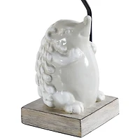 White Hedgehog Accent Table Lamp