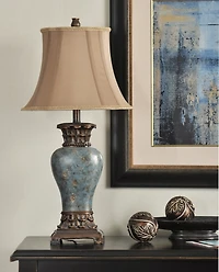 Barbados Blue Traditional Table Lamp