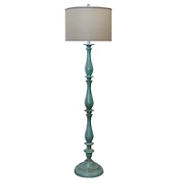 Blue Traditional Avignon Floor Lamp