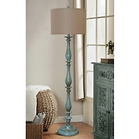 Blue Traditional Avignon Floor Lamp