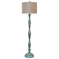 Blue Traditional Avignon Floor Lamp