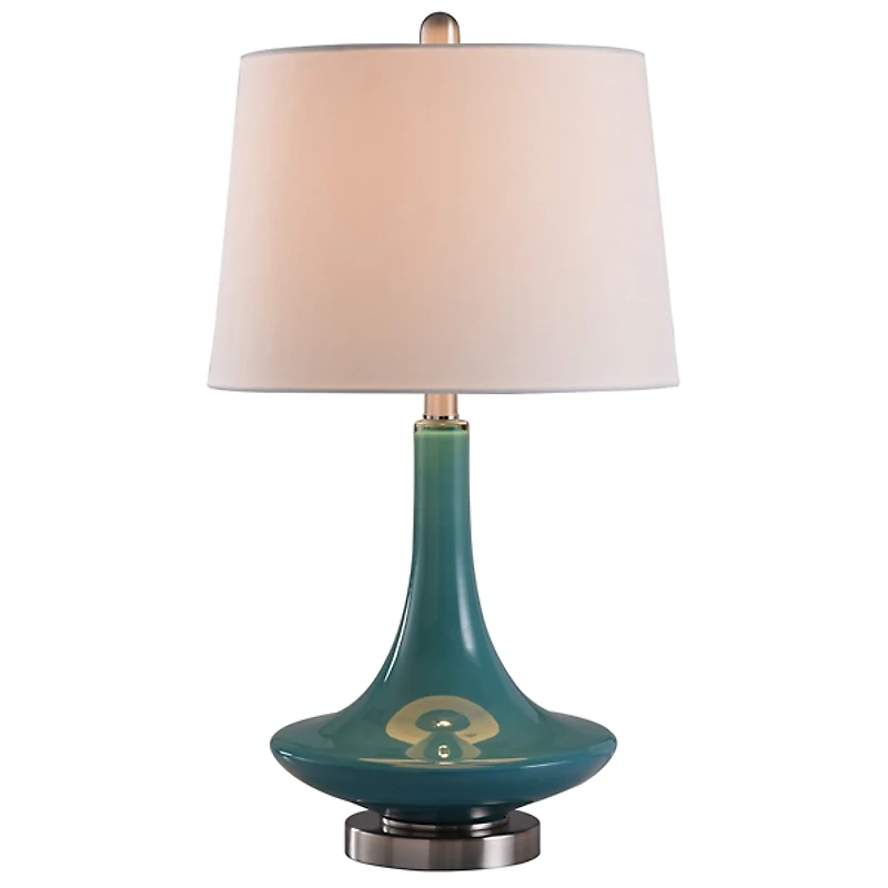 Blue Retro Glass Table Lamp