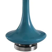 Blue Retro Glass Table Lamp