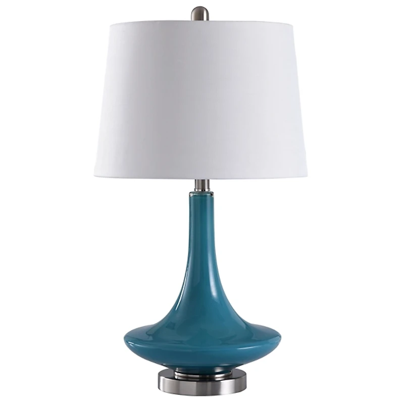 Blue Retro Glass Table Lamp