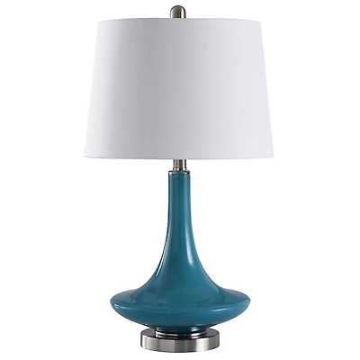 Blue Retro Glass Table Lamp