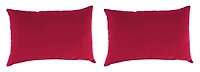 Red Pompei Outdoor Lumbar Pillows, Set of 2