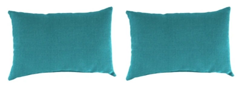 Solid Lagoon Outdoor Accent Pillows, Set of 2