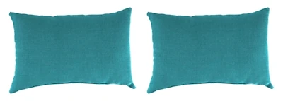 Solid Lagoon Outdoor Accent Pillows, Set of 2